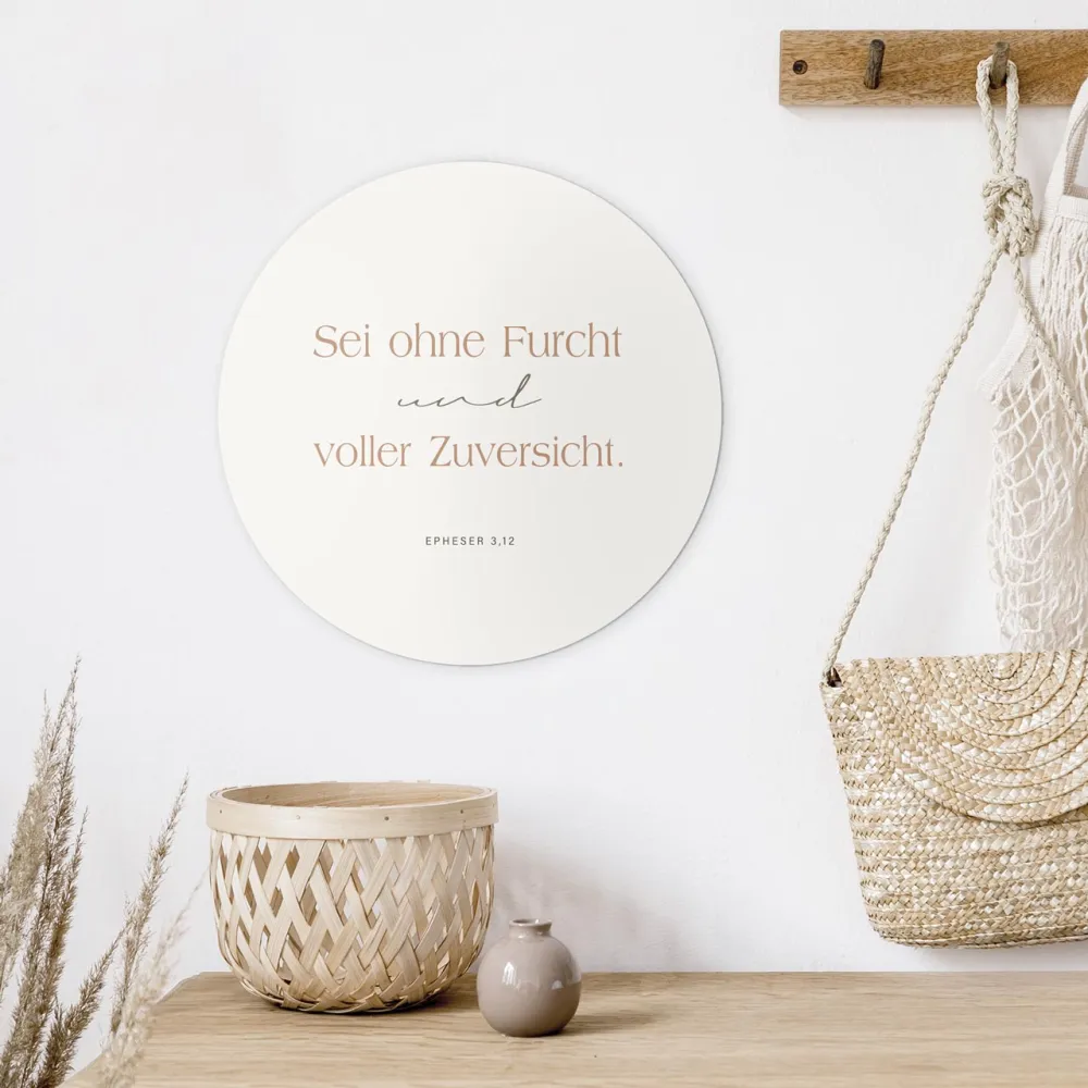 Wandschmuckbild Zuversicht - Ø 25 cm