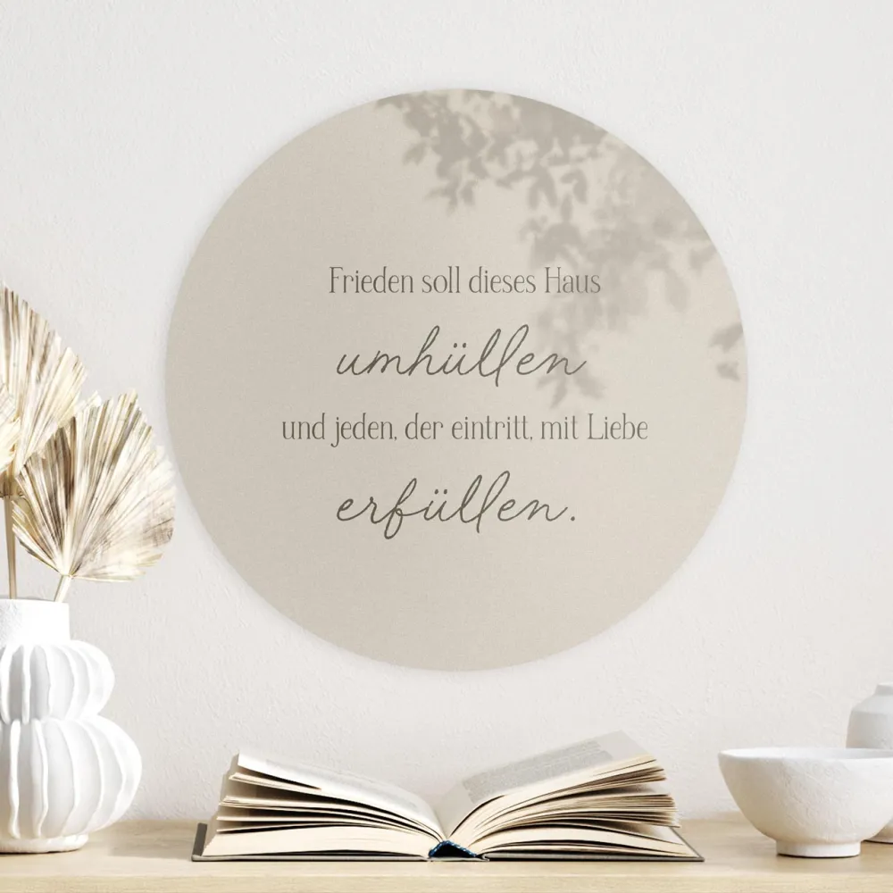 Wandschmuckbild Frieden - Ø 40 cm