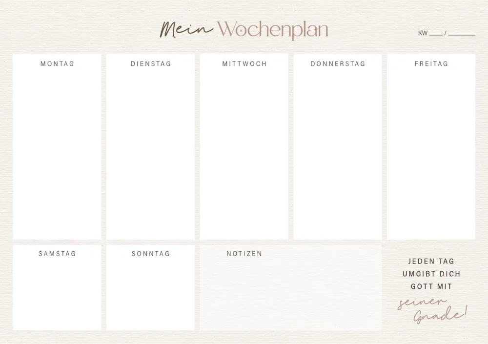 Mein Wochenplan - Fatzer alive