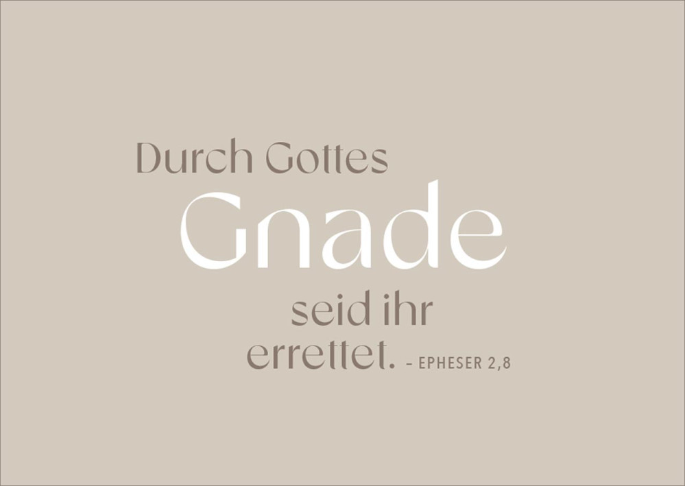 Postkarten alive Durch Gottes Gnade - EPHESER 2,8