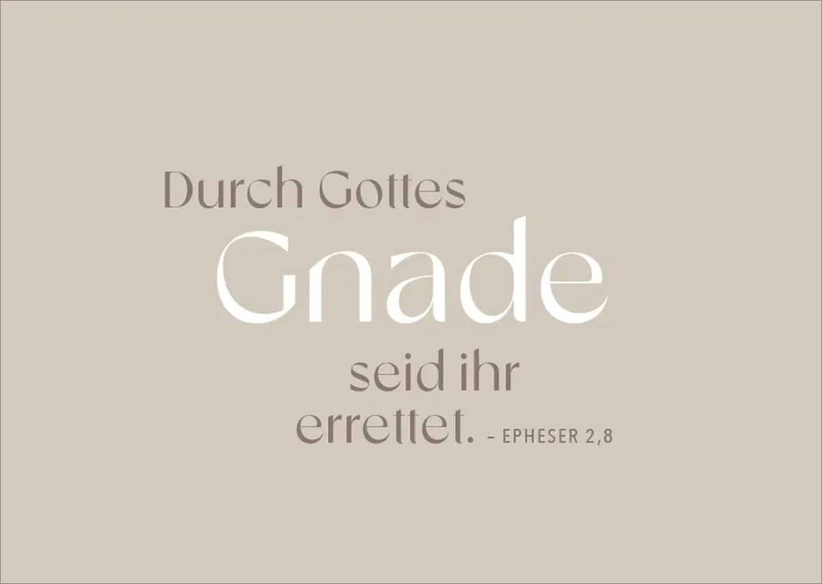 Postkarten alive Durch Gottes Gnade - EPHESER 2,8