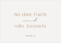 Postkarten alive Sei ohne Furcht