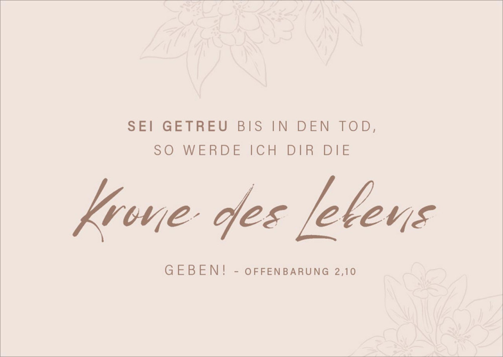 Postkarten alive Krone des Lebens