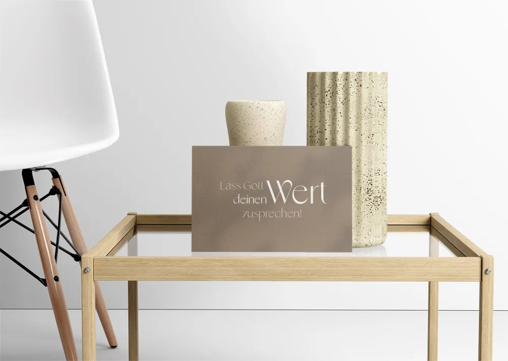 Postkarten alive Lass Gott deinen Wert zusprechen
