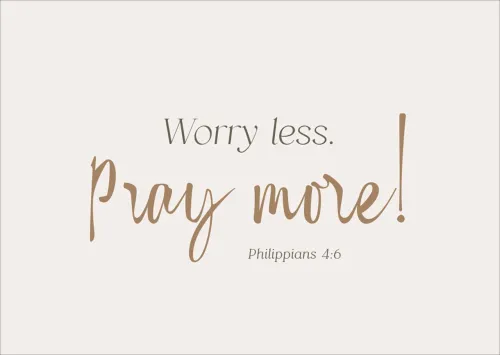 Postkarten alive Worry less. Pray more!