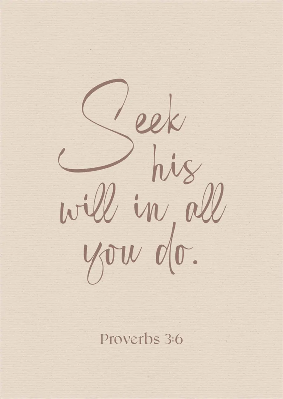 Postkarten alive Seek his will in all you do