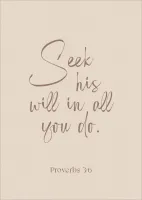 Postkarten alive Seek his will in all you do