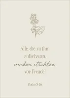 Postkarte alive alle die zu ihm aufschauen, werden strahlen