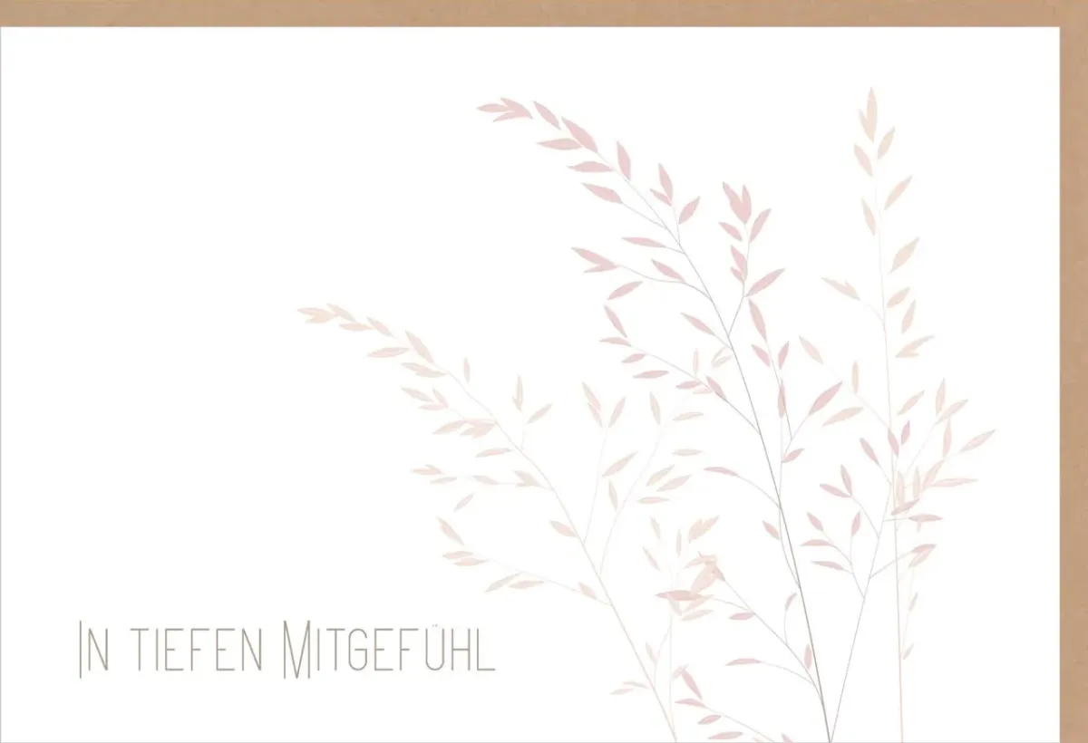 Faltkarte Trauer - In tiefem Mitgefühl