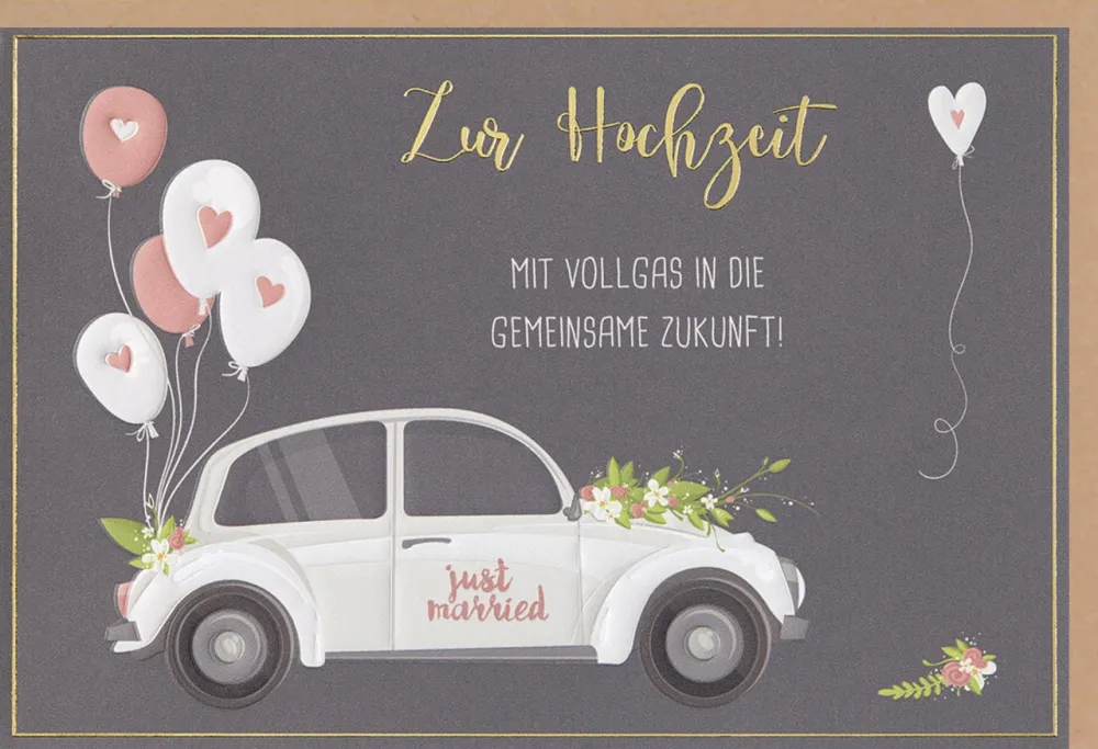 Faltkarte Mit Vollgas in die gemeinsam Zukunft !