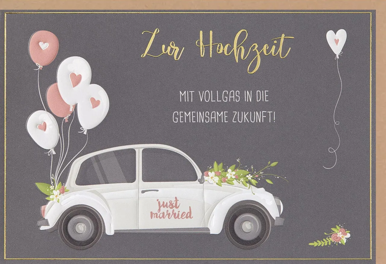 Faltkarte Mit Vollgas in die gemeinsam Zukunft !