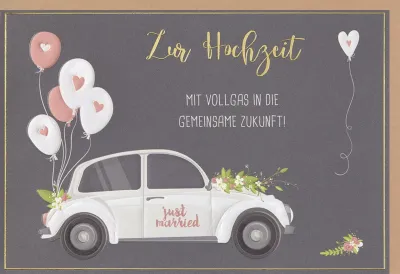 Faltkarte Mit Vollgas in die gemeinsam Zukunft !
