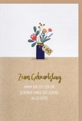 Faltkarte Zahlengeburtstag 60