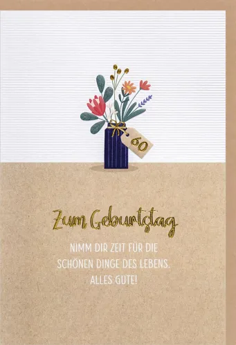 Faltkarte Zahlengeburtstag 60