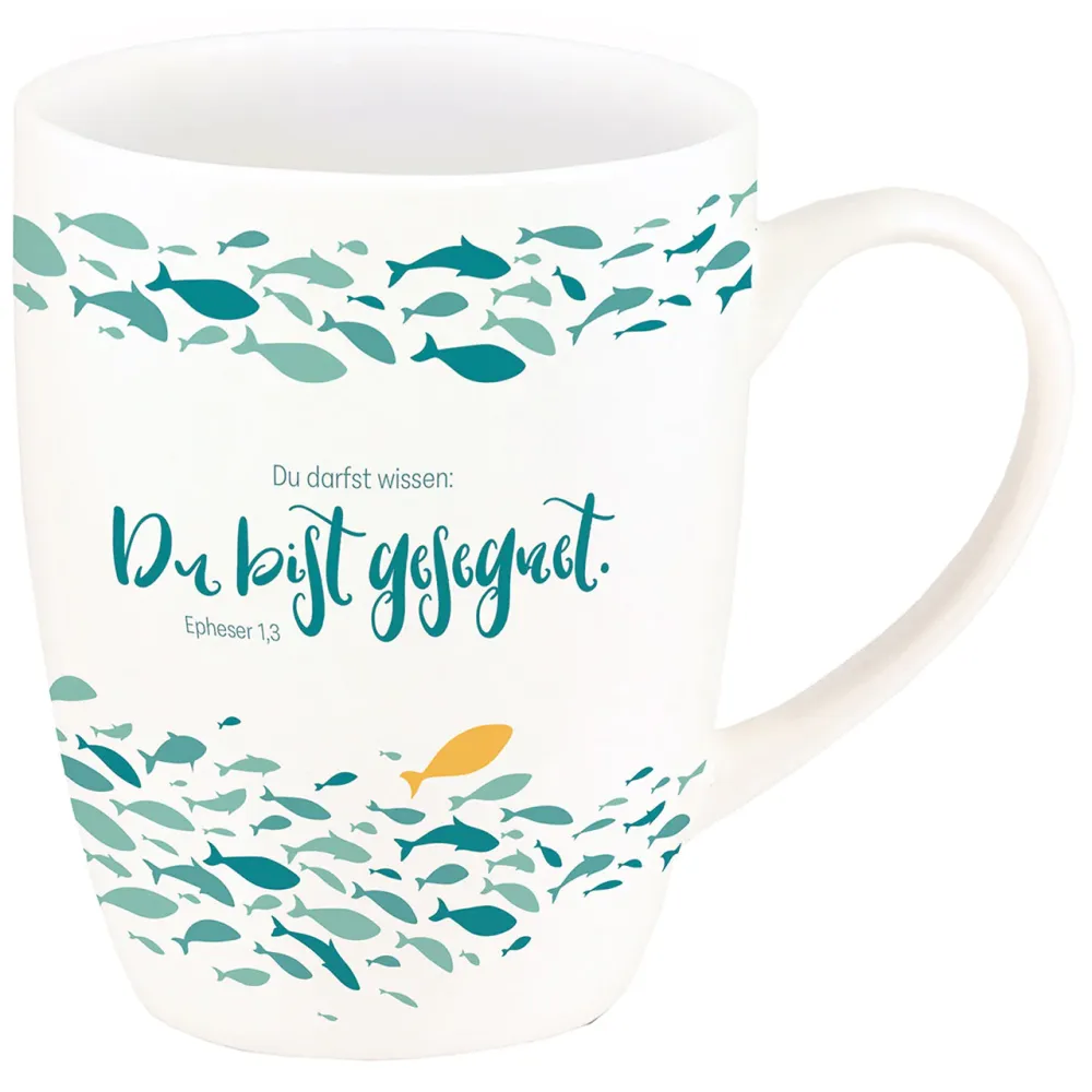 Tasse - Du bist gesegnet - weiss, 310ml