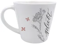 Tasse - Geliebt - weiss, rosa, 300ml