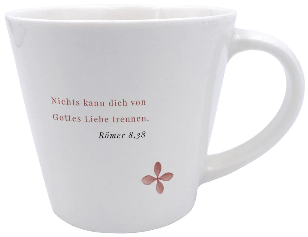 Tasse - Geliebt - weiss, rosa, 300ml