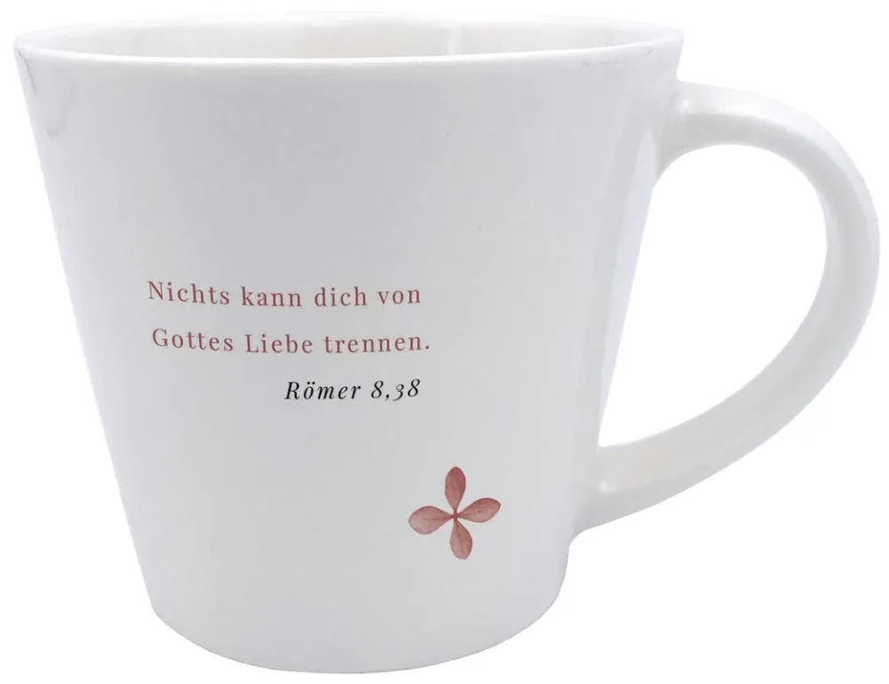 Tasse - Geliebt - weiss, rosa, 300ml