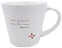 Tasse - Geliebt - weiss, rosa, 300ml