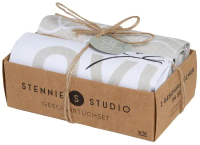 Geschirrtücher Motif 'Love begins at home' & 'Do everything in love' - 2er Set