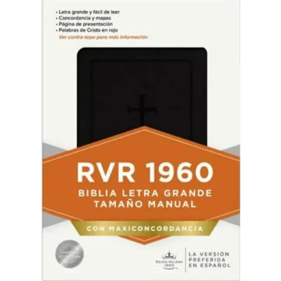 Spanisch, Bibel, Reina Valera 1960, Grossdruck, Kunstleder, schwarz, Goldschnitt