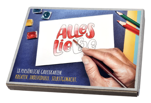 Alles Liebe (Postkartenbox) - 18 persönliche Grußkarten