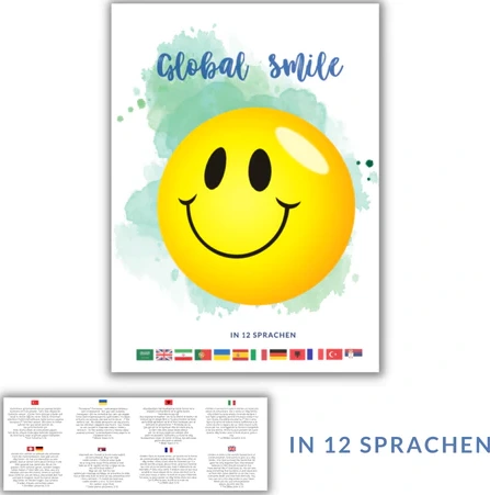 Global Smile - 12 Sprachen - Mehrsprachiger Flyer