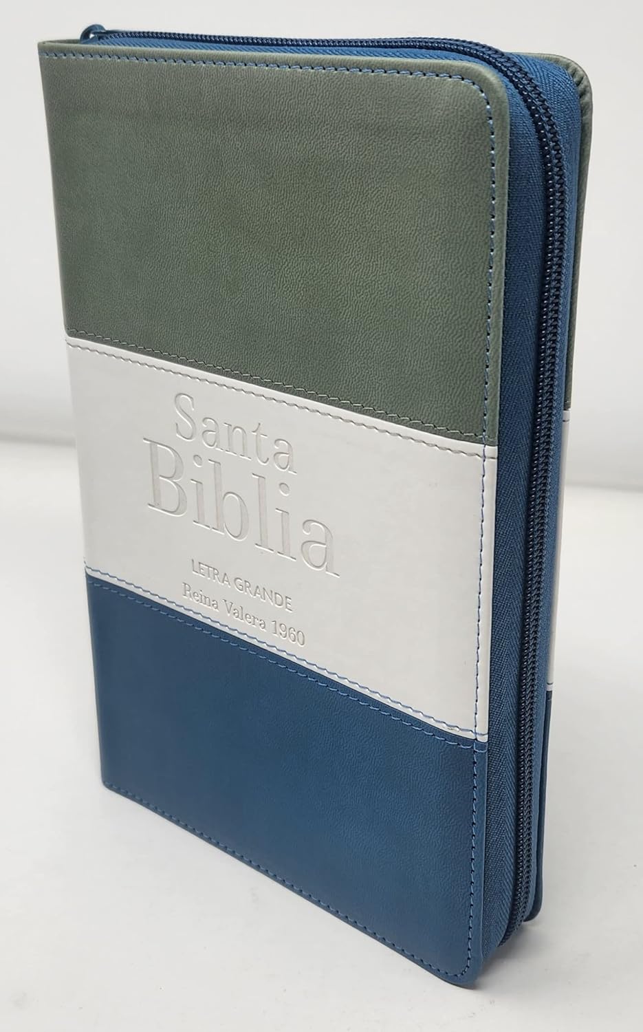 Espagnol, Bible, Reina Valera 1960, gros caractères, grand format, similicuir souple, tricolore,...