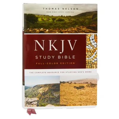 Englisch, Studienbibel New King James Version, Grossdruck, Hardcover, illustrierter Einband,...
