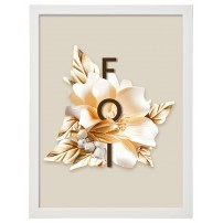 Cadre floral "Foi" - Format A4