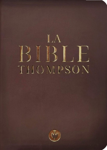 Bible Thompson Colombe de luxe, marron - couverture souple, tranche or avec onglets