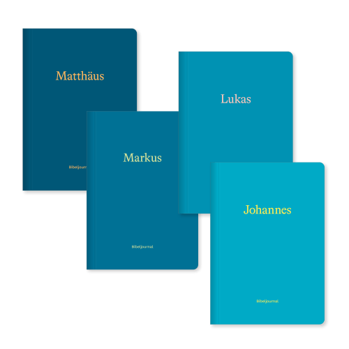 Bibeljournale – Paket Evangelien (Matthäus, Markus, Lukas, Johannes)