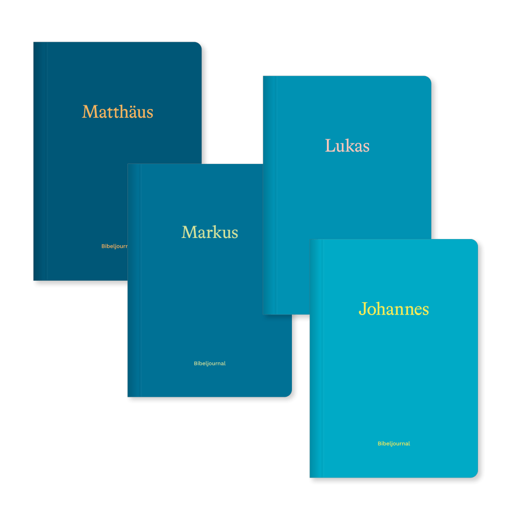  Bibeljournale – Paket Evangelien (Matthäus, Markus, Lukas, Johannes) 
  