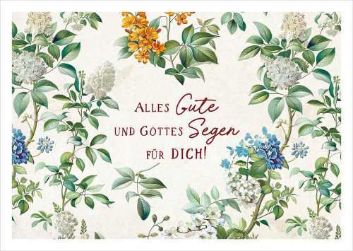 Postkarte Alles Gute und Gottes Segen für Dich !