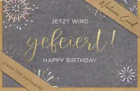 Faltkarte Jetzt wird gefeiert! - Happy Birthday