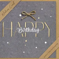 Faltkarte Happy Birthday Schleife - Jesaja 43,4