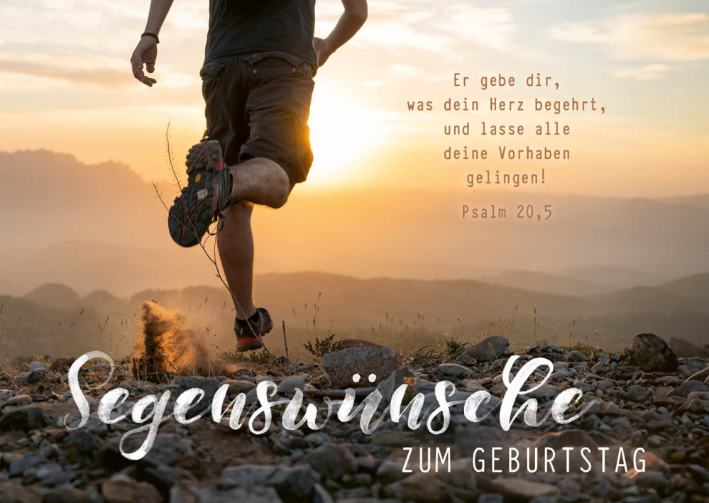 Postkarte Segenswünsche zum Geburtstag - Psalm 20,5