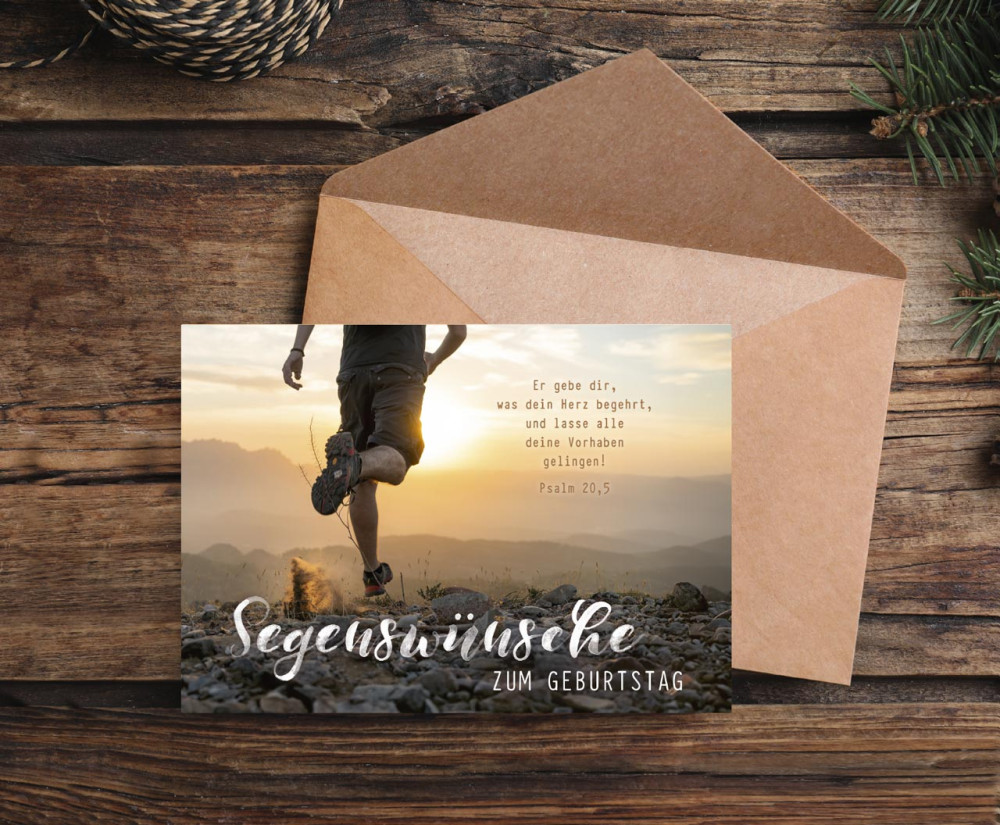 Postkarten Segenswünsche zum Geburtstag - Psalm 20,5