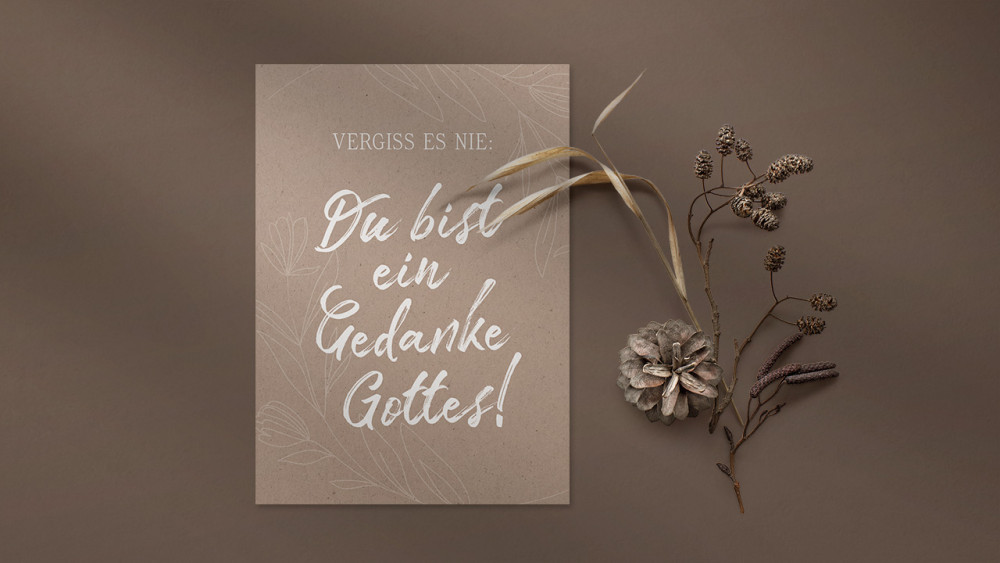 Postkarten Gedanke Gottes