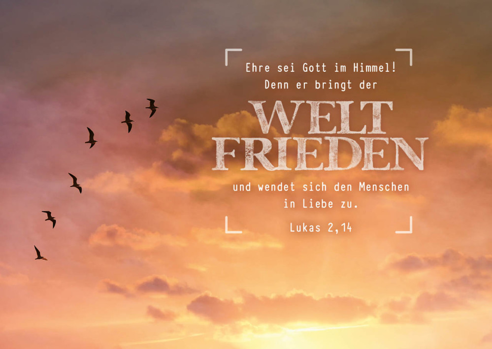 Postkarten Ehre sei Gott - Lukas 2,14