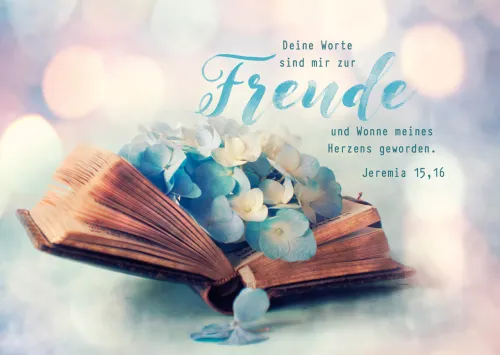 Postkarten freudige Worte - Jeremia 15,16