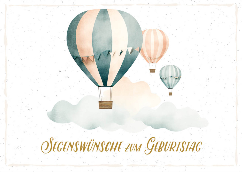Postkarten Heißluftballon