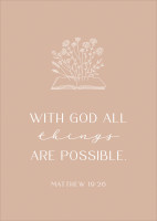 Postkarten with God - Matthew 19:26