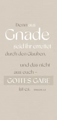 Metallschild aus Gnade - EPHESER 2,8