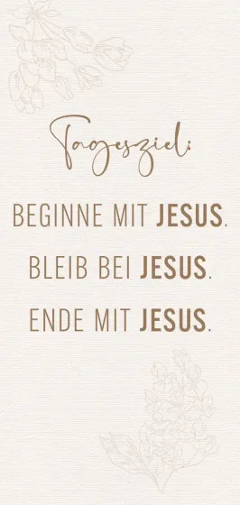 Metallschild Tagesziel: Jesus