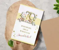 Faltkarte zum 70. Geburtstag Blümchen - Psalm 103,2