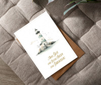 Faltkarte Leuchtturm Geburtstag