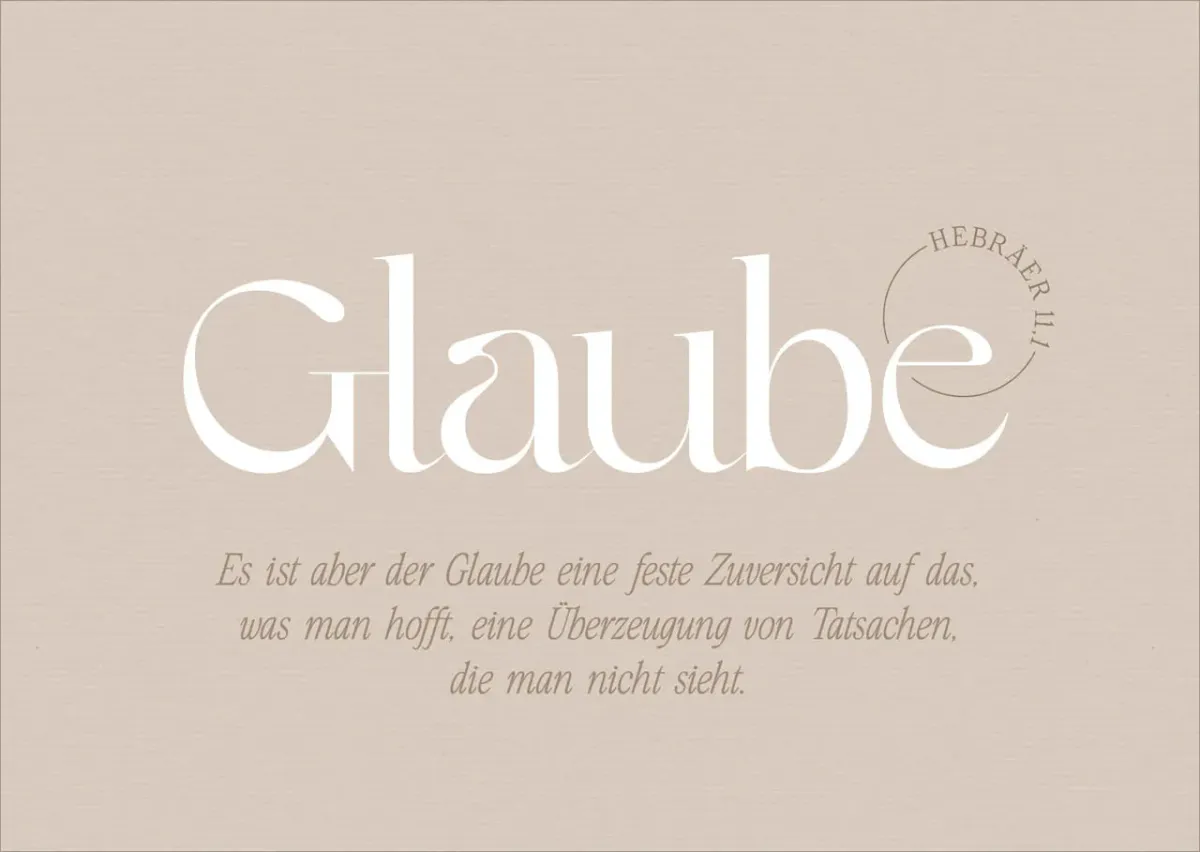Postkarten Glaube - Hebräer 11:1