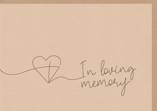 Faltkarte Trauer - In loving memory - Jeremia 31:1