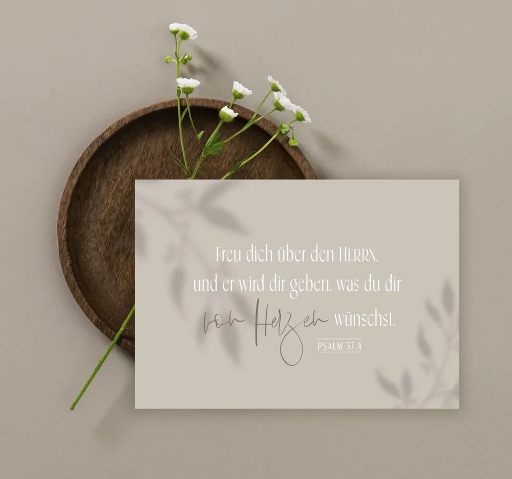 Faltkarte Freue dich über den HERRN - Psalm 37.4